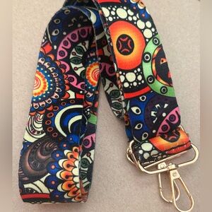 Colorful Patterned Strap with Gold Hardware